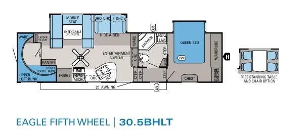 Jayco Eagle 30.5BHLT floor plan