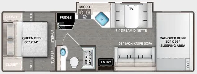 2024 Thor Motor Coach Geneva 28VT floor plan