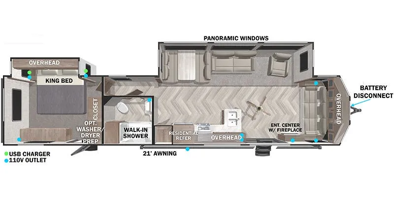 2022 Forest River Wildwood Lodge 40FDEN floor plan