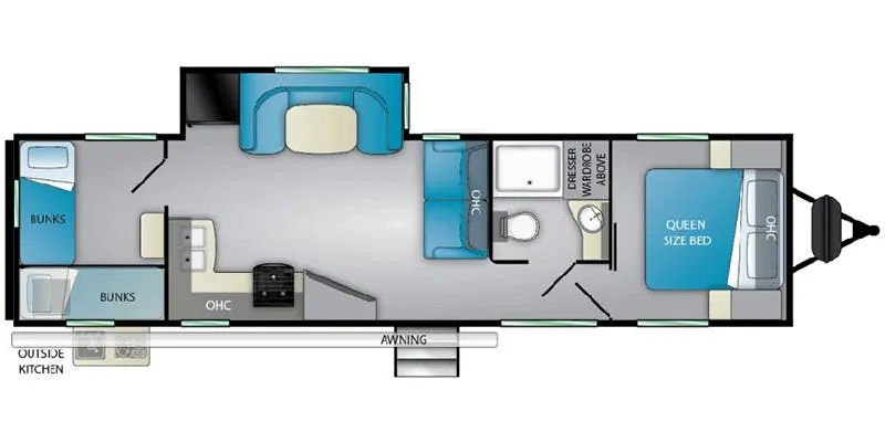 Heartland Sundance Ultra-Lite SDTT 327 QB floor plan