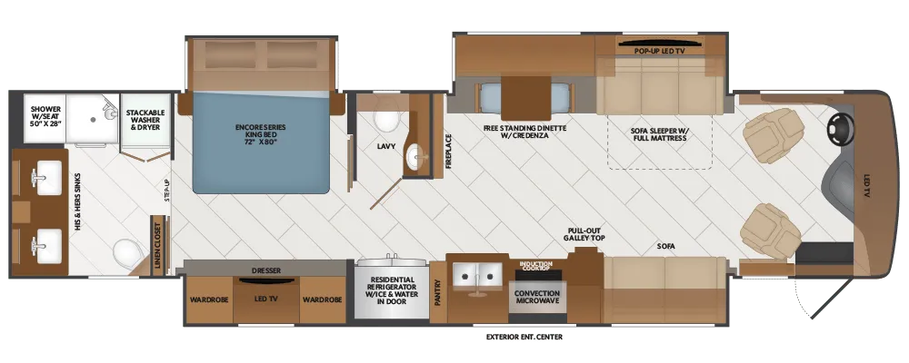 2026 Fleetwood Discovery 38W - Floor plan