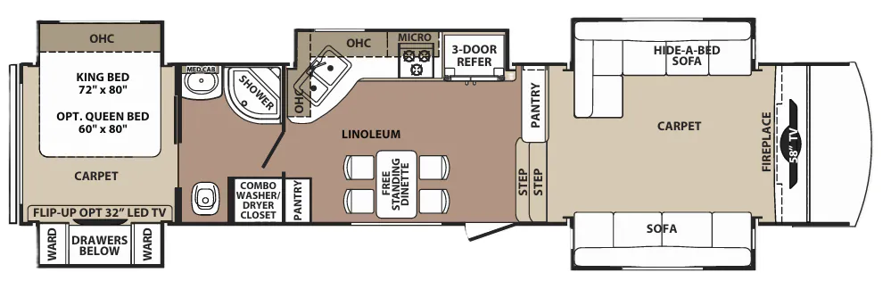 Forest River Blue Ridge 3815FL floor plan