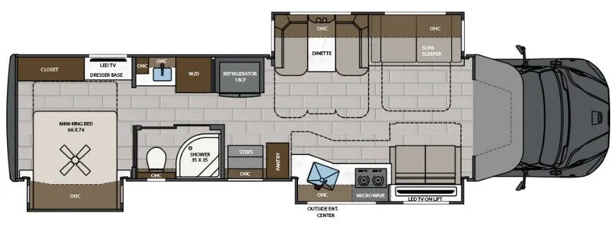 Renegade RV Verona LE 40LTS floor plan