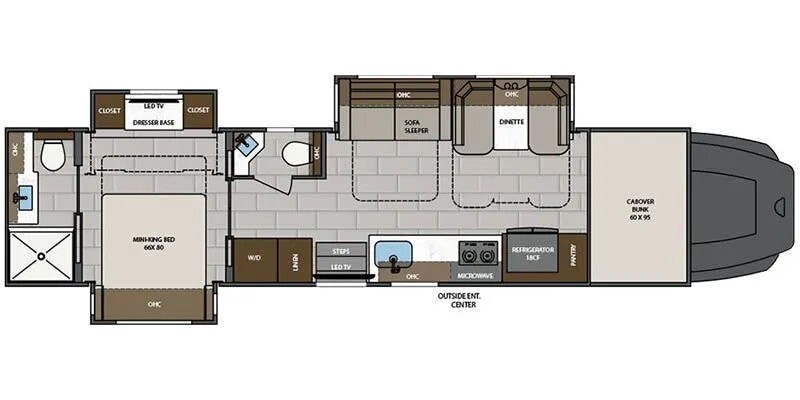Renegade RV Classic 41CRB floor plan