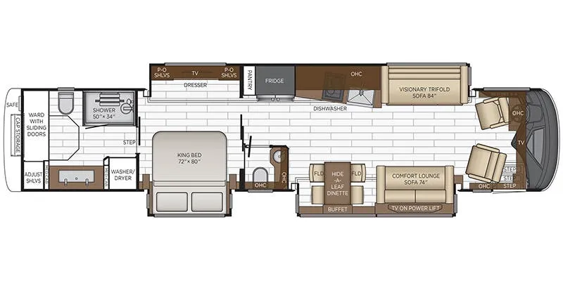 Newmar King Aire 4533 floor plan