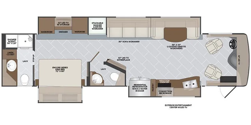 2022 Holiday Rambler Navigator 38K - Floor plan