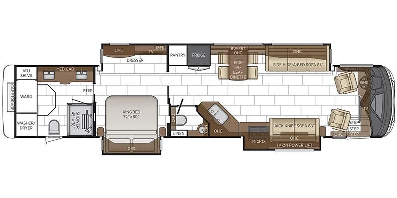 Newmar Mountain Aire 4591 floor plan