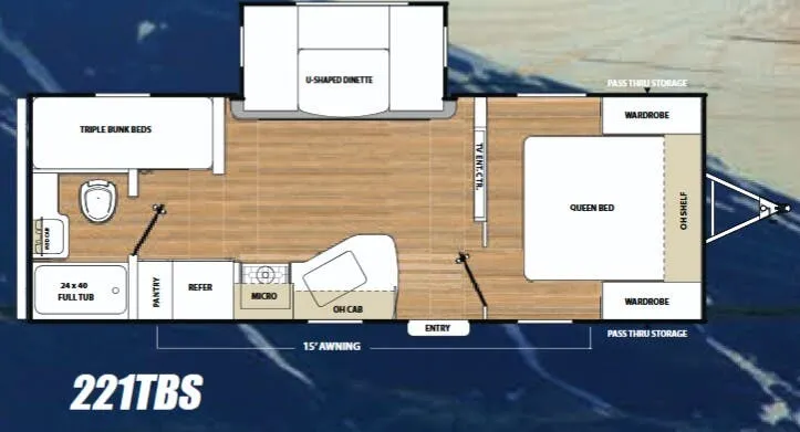 2018 Coachmen Catalina SBX 221TBS floor plan