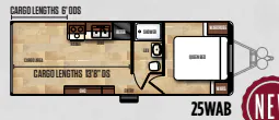 Forest River Work and Play FRP 25WAB floor plan