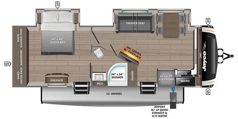Jayco Eagle 274FKDS floor plan