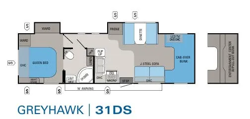 Jayco Greyhawk 31DS floor plan