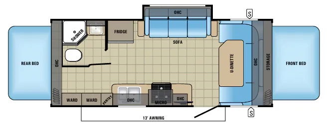 Jayco Jay Feather X23B floor plan