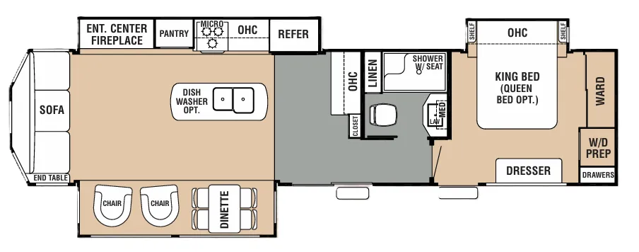 Forest River Cedar Creek Cottage 40CRS floor plan