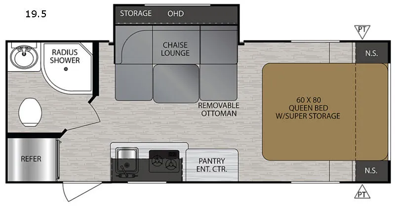 2019 Forest River No Boundaries 19.5 - Floor plan