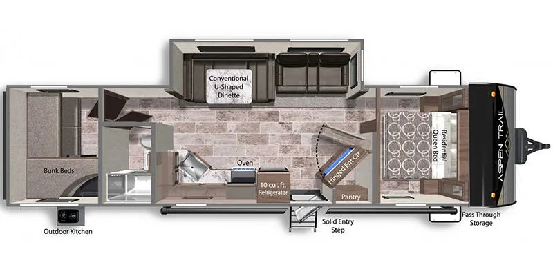 Dutchmen Aspen Trail 3280BHS floor plan
