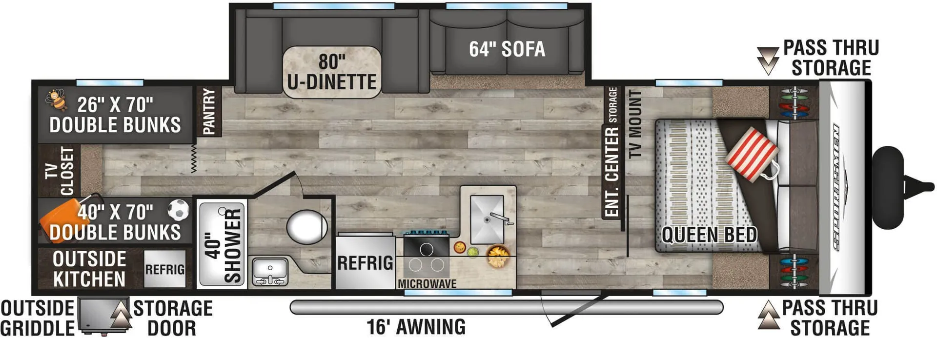 K-Z Sportsmen SE 301BHKSE floor plan