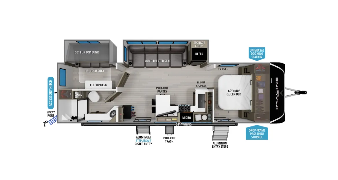 2026 Grand Design Imagine 2810BH - Floor plan