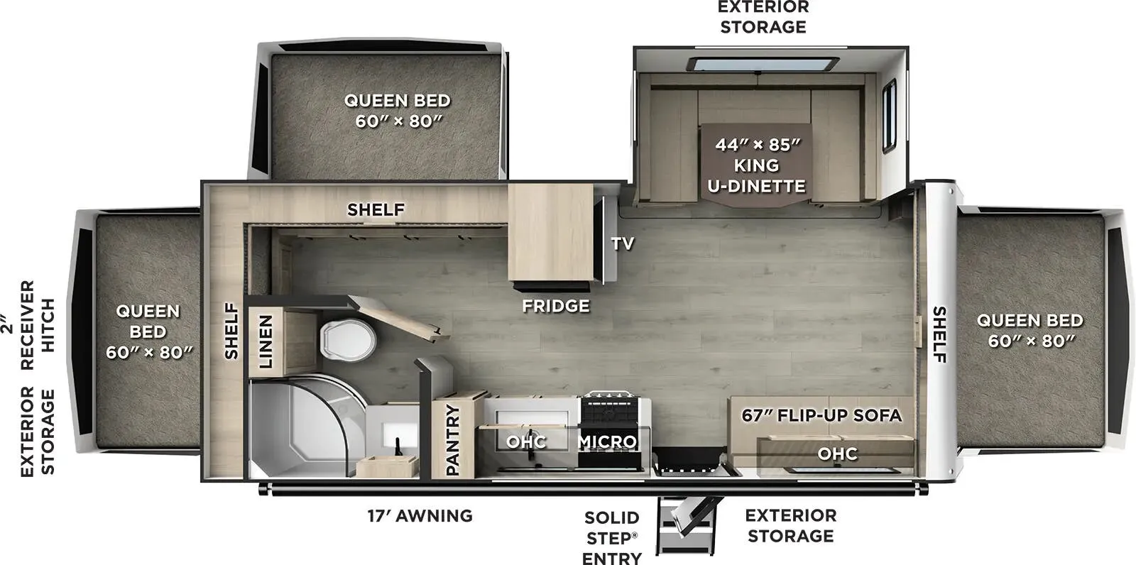 Forest River Rockwood Roo 233S floor plan