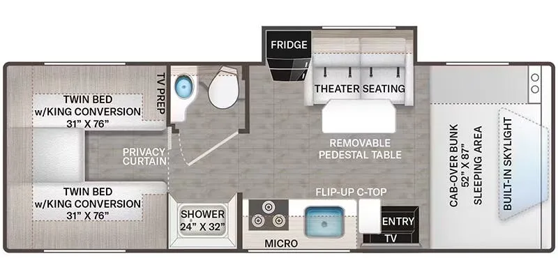Thor Motor Coach Quantum Sprinter GL24 floor plan