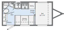 Winnebago Micro Minnie 1706FB floor plan