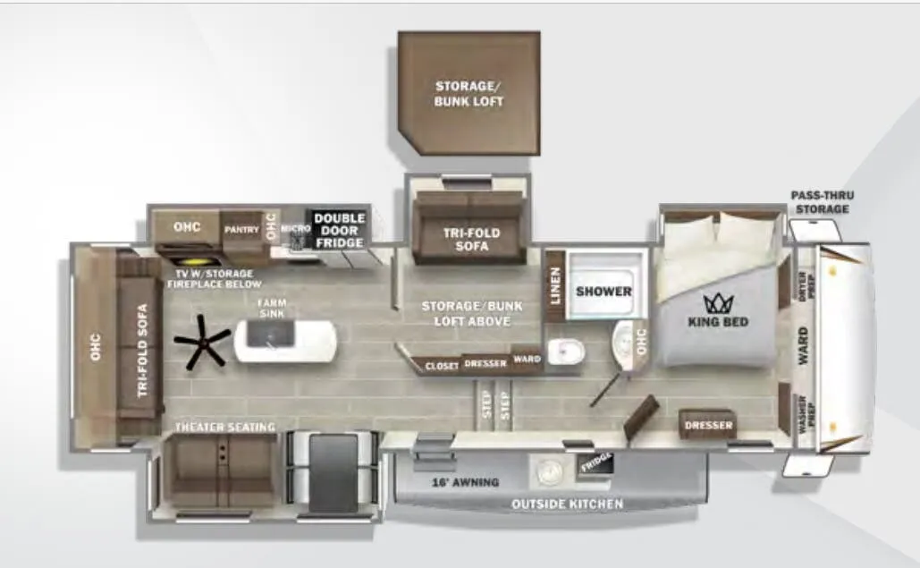 Forest River Sabre 36BHQ floor plan