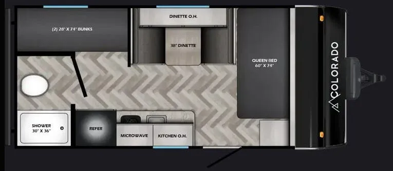 2026 Dutchmen Colorado 17BHC floor plan