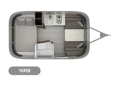 Airstream Caravel 16RB floor plan