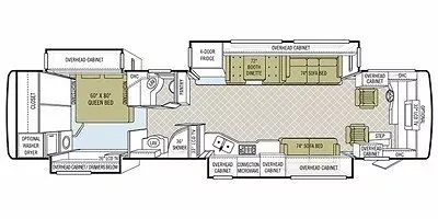 2011 Tiffin Phaeton 40QTH - Floor plan