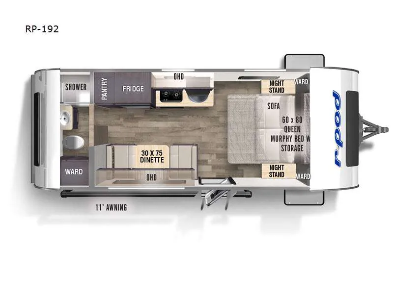 2021 Forest River R-Pod 192 - Floor plan