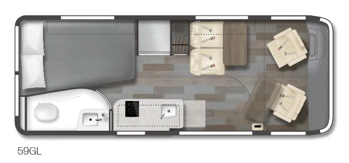 Winnebago Travato 59GL floor plan