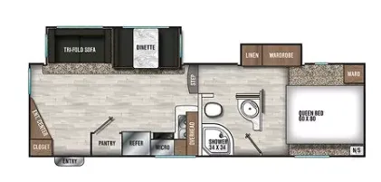 Coachmen Chaparral Lite 25MKS floor plan