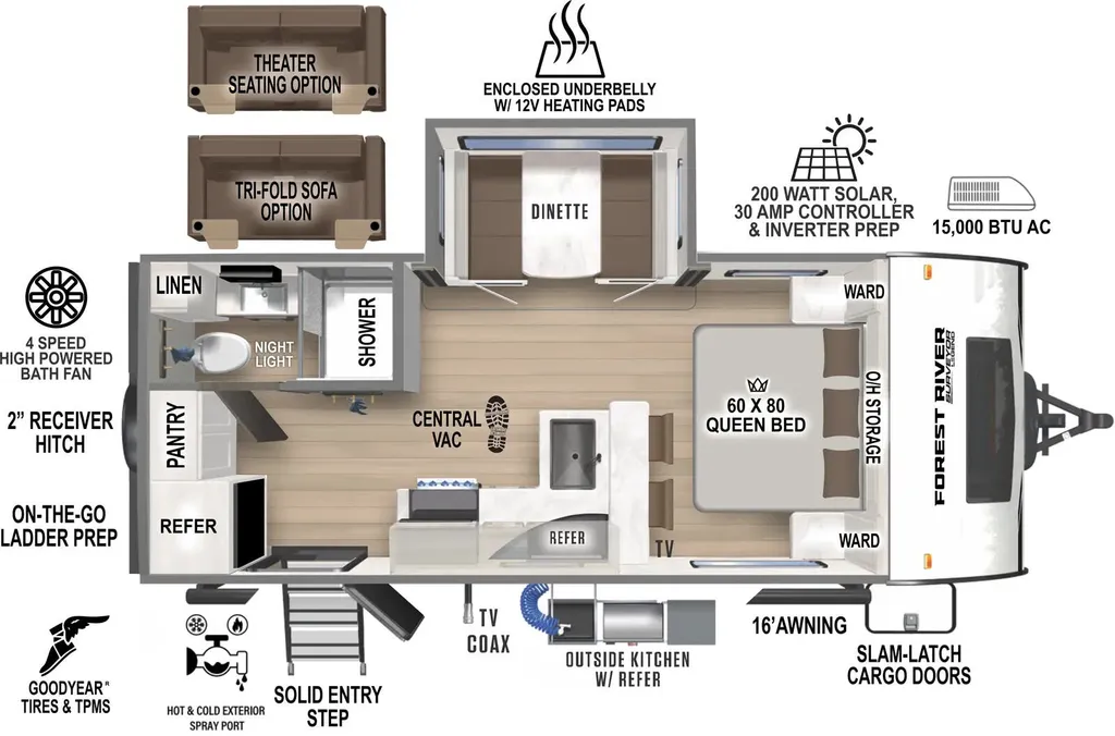 2025 Forest River Surveyor Legend 202RBLE floor plan