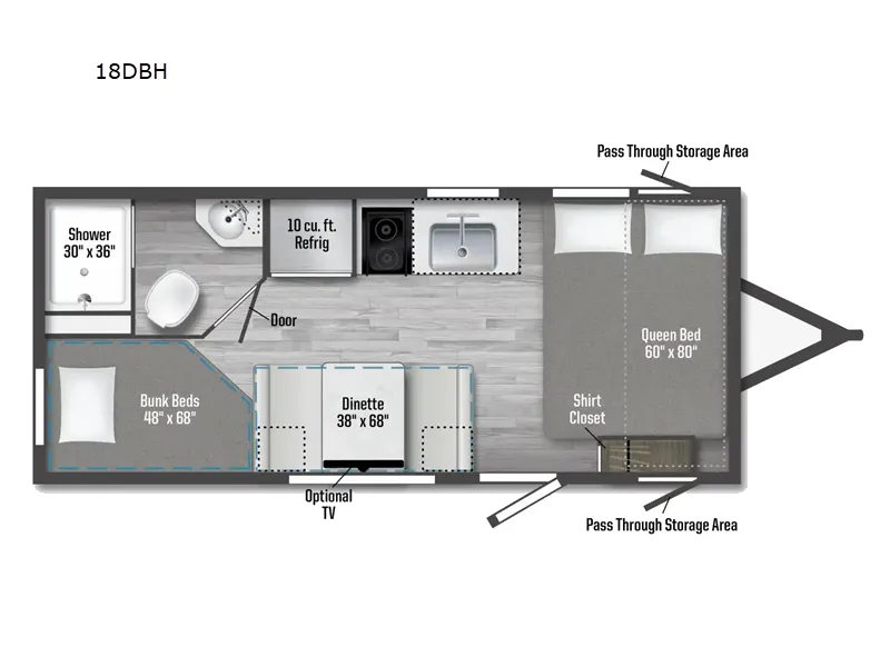 2026 Winnebago Access 18DBH - Floor plan
