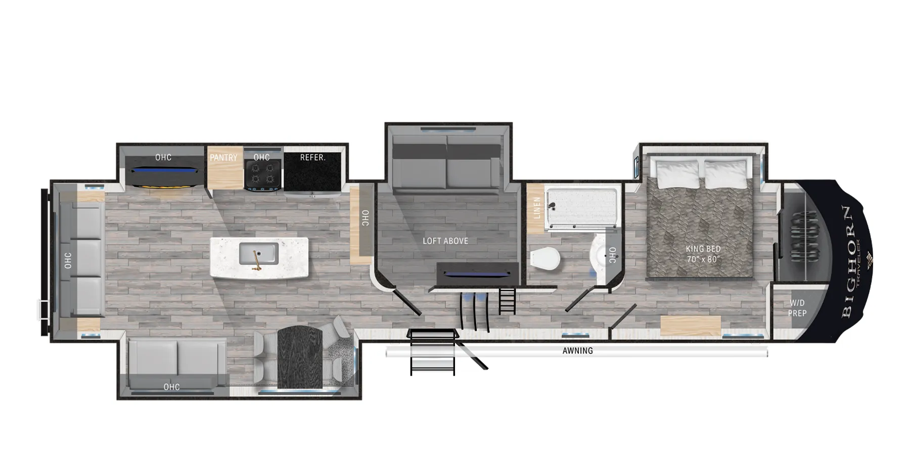2020 Heartland Bighorn Traveler 39MB - Floor plan