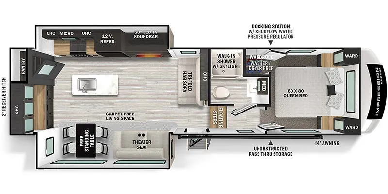 2023 Forest River Impression 270RK - Floor plan