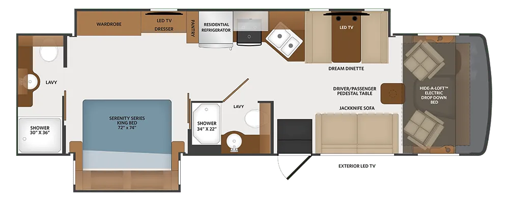 2026 Fleetwood Flair 32S - Floor plan