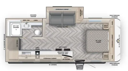 2025 Ember RV E-Series 21RKE floor plan