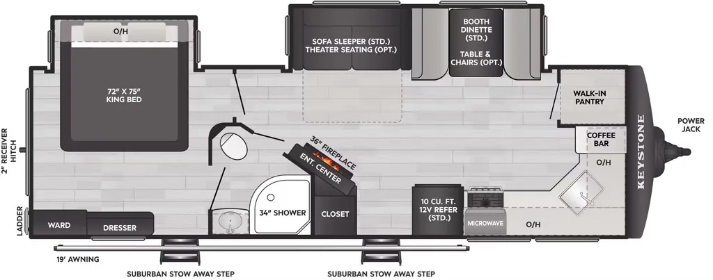 2026 Keystone Outback 271FK floor plan