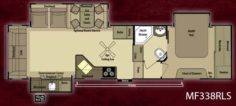 Highland Ridge Mesa Ridge MF338RLS floor plan
