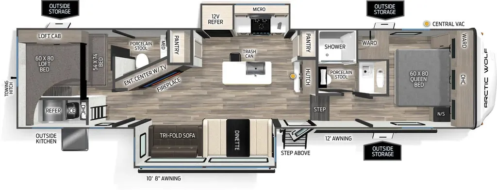 2026 Forest River Cherokee Arctic Wolf 331BH floor plan