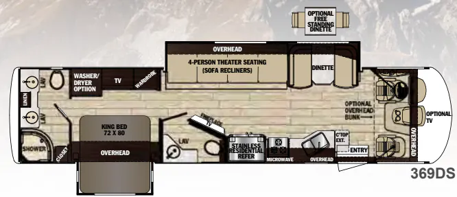 Forest River Georgetown XL 369DS floor plan