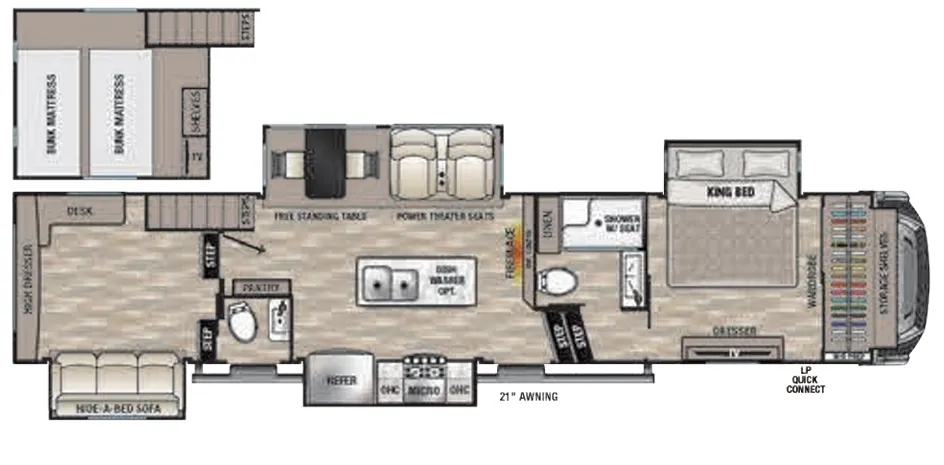 Forest River Cedar Creek 355LF floor plan