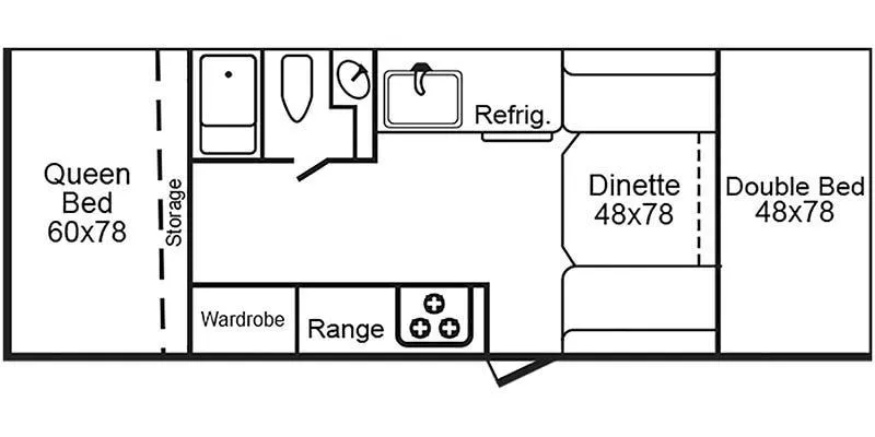 TrailManor 2720 Series QB floor plan