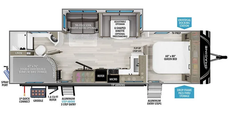 2025 Grand Design Imagine 2800BH floor plan