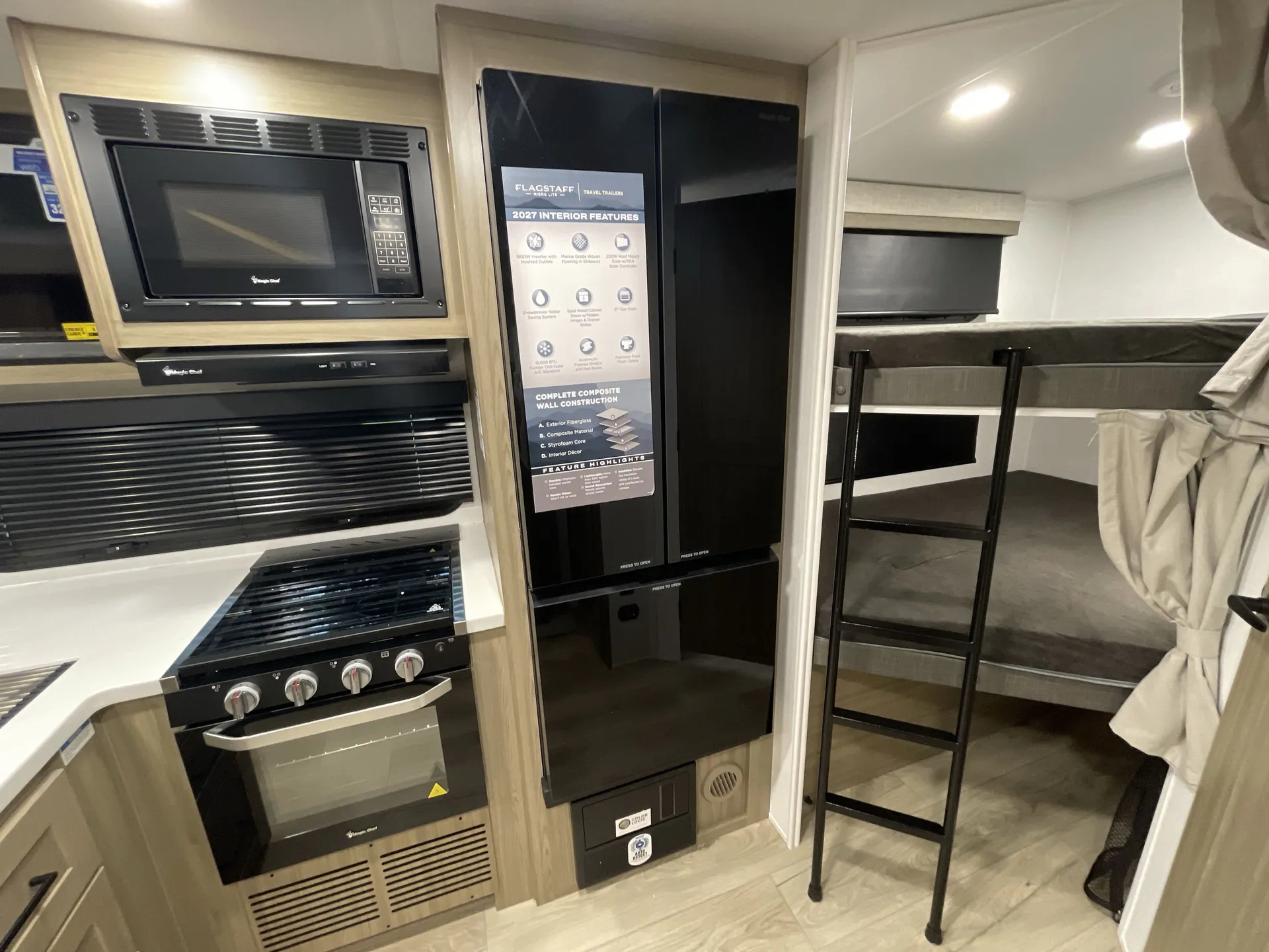 2027 Forest River Flagstaff Micro Lite 25BRDS — fridge