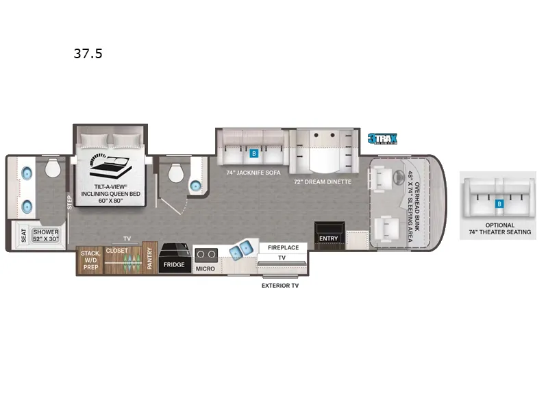 2026 Thor Motor Coach Palazzo GT 37.5 floor plan