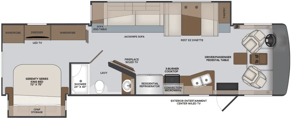 2026 Holiday Rambler Vacationer 33C floor plan