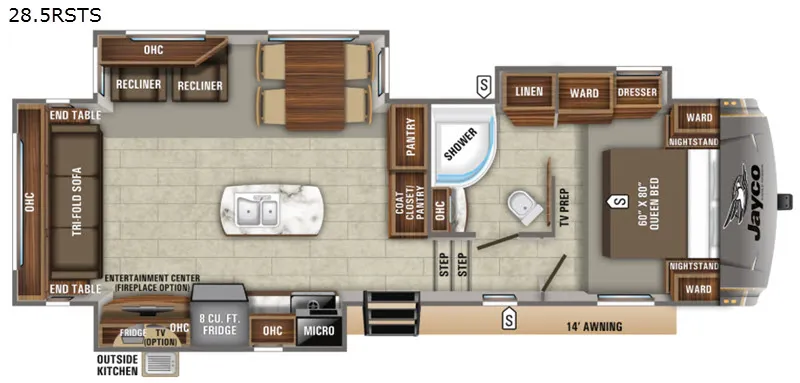 2020 Jayco Eagle HT 28.5RSTS floor plan