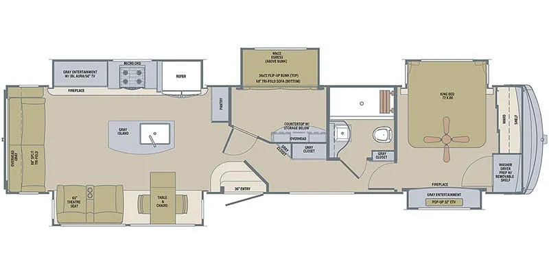 2021 Palomino River Ranch 392MB - Floor plan