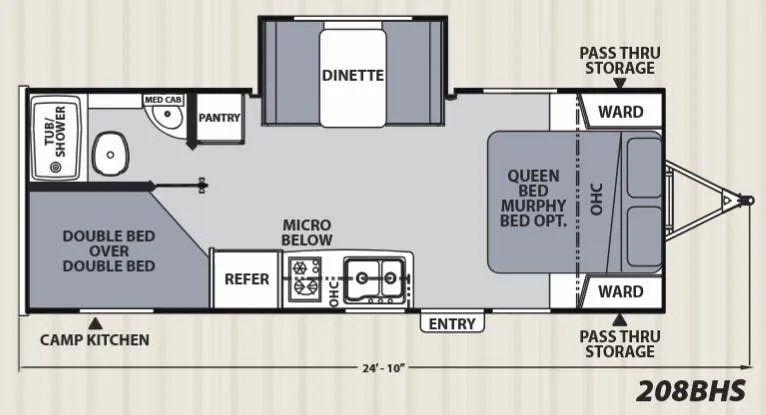 Coachmen Apex Nano 208BHS floor plan